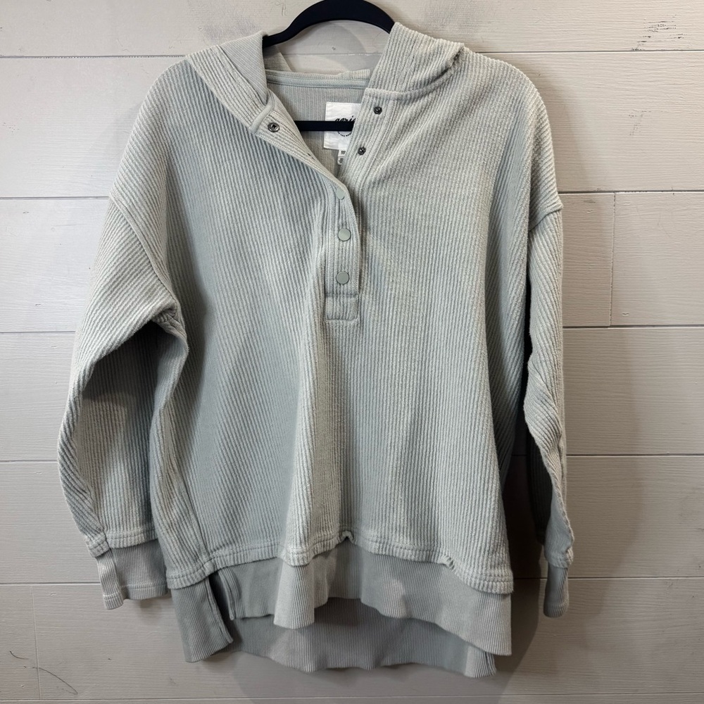 Aerie Oversized XXS Hooded Sweatshirt Ribbed Casual Comfort - Picture 1 of 9